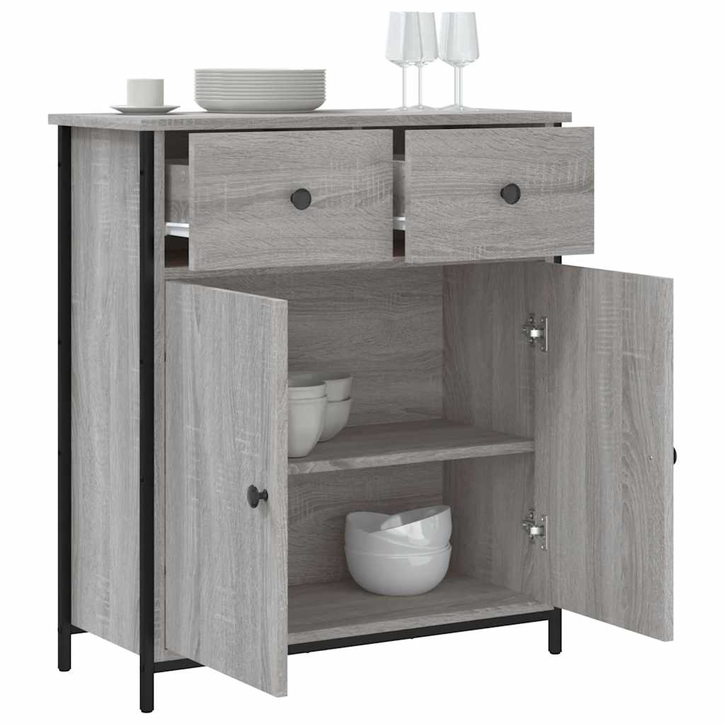 skænk 70x30x80 cm konstrueret træ grå sonoma-eg