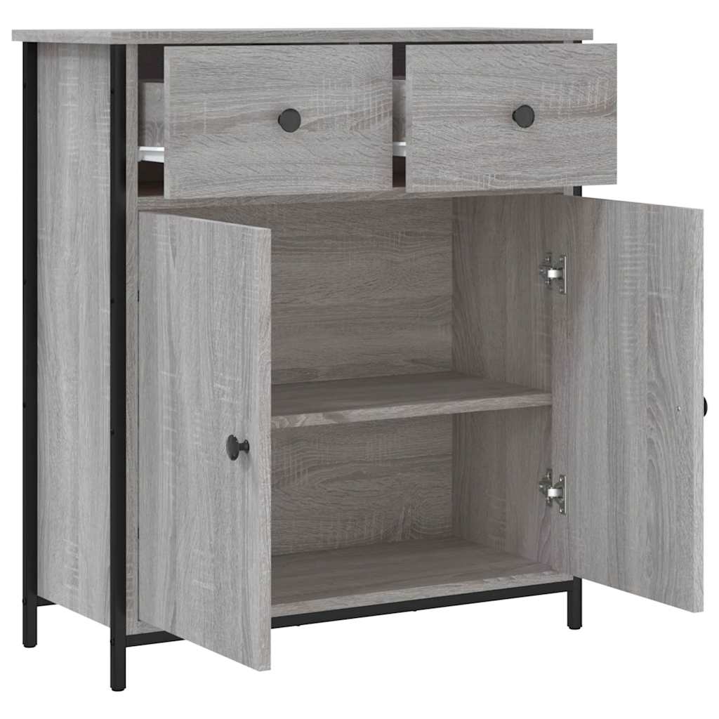 skænk 70x30x80 cm konstrueret træ grå sonoma-eg