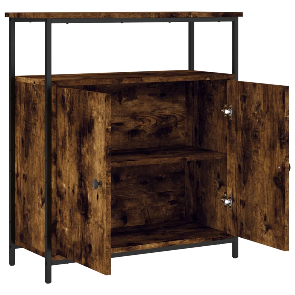 skænk 70x30x80 cm konstrueret træ røget egetræsfarve