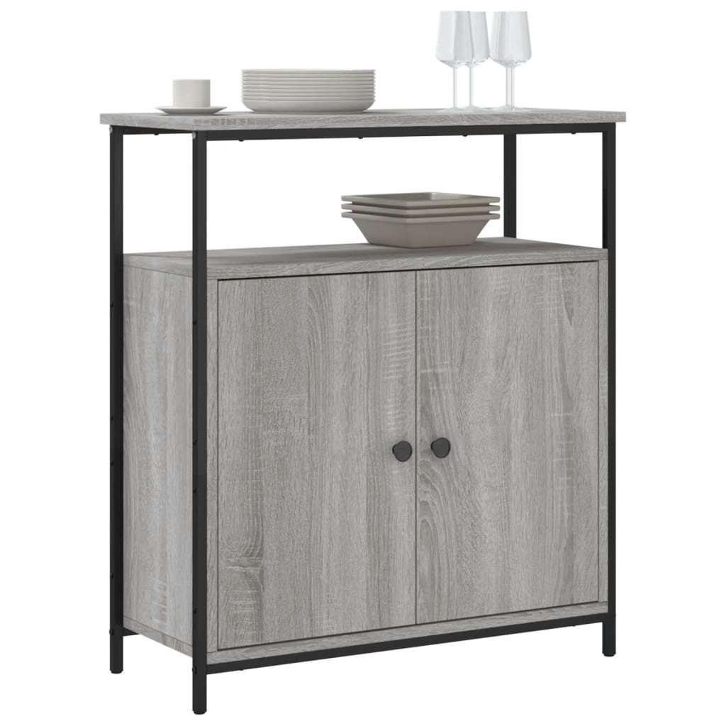 skænk 70x30x80 cm konstrueret træ grå sonoma-eg