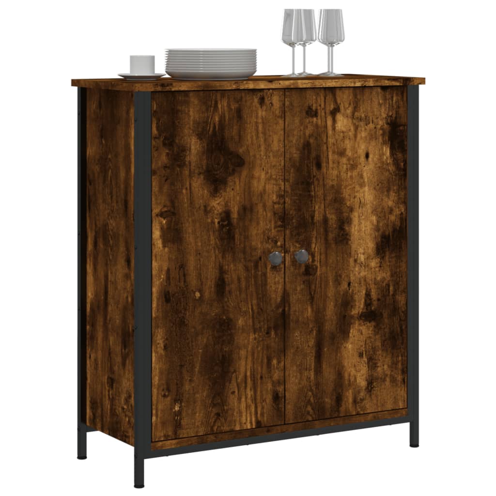 skænk 70x30x80 cm konstrueret træ røget egetræsfarve