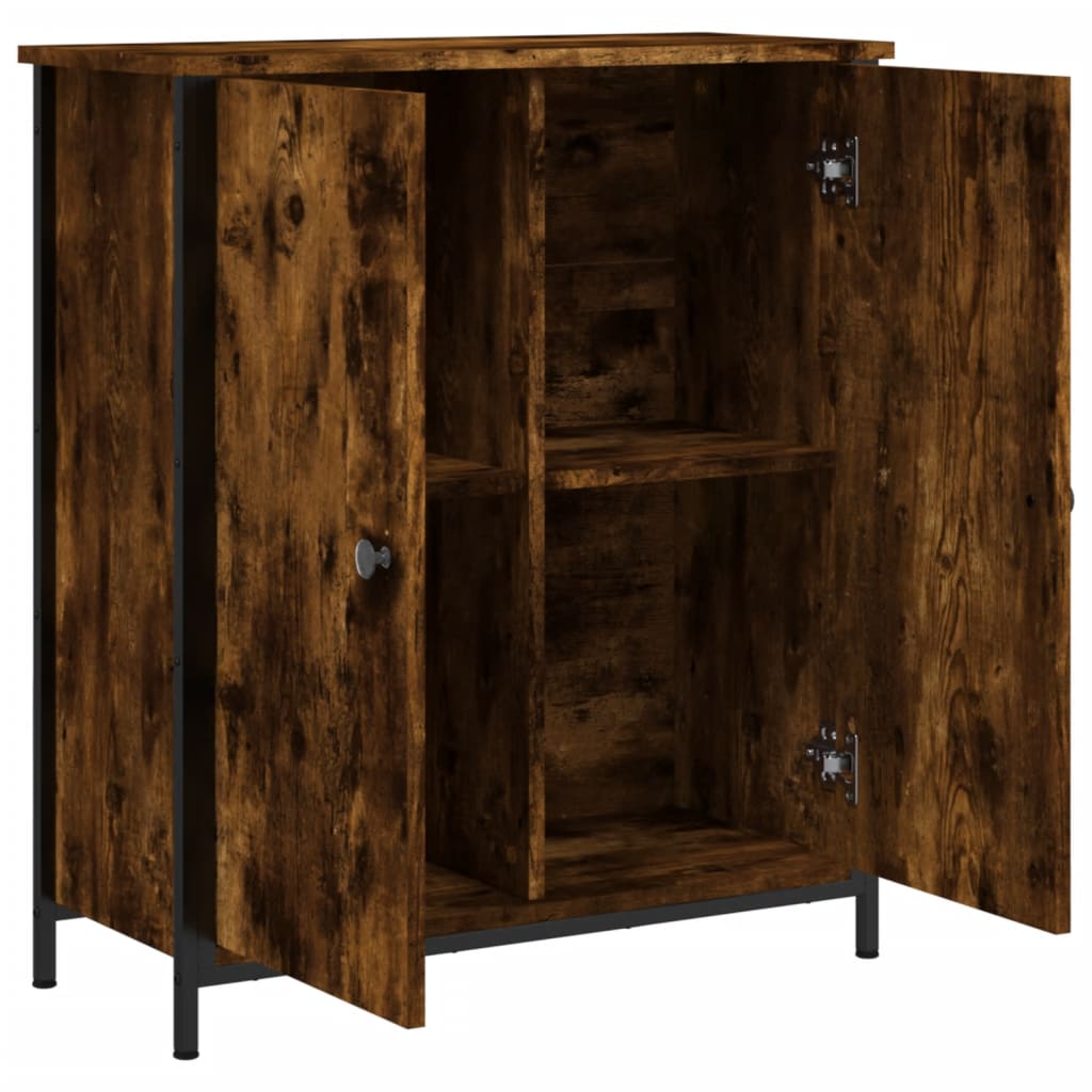 skænk 70x30x80 cm konstrueret træ røget egetræsfarve