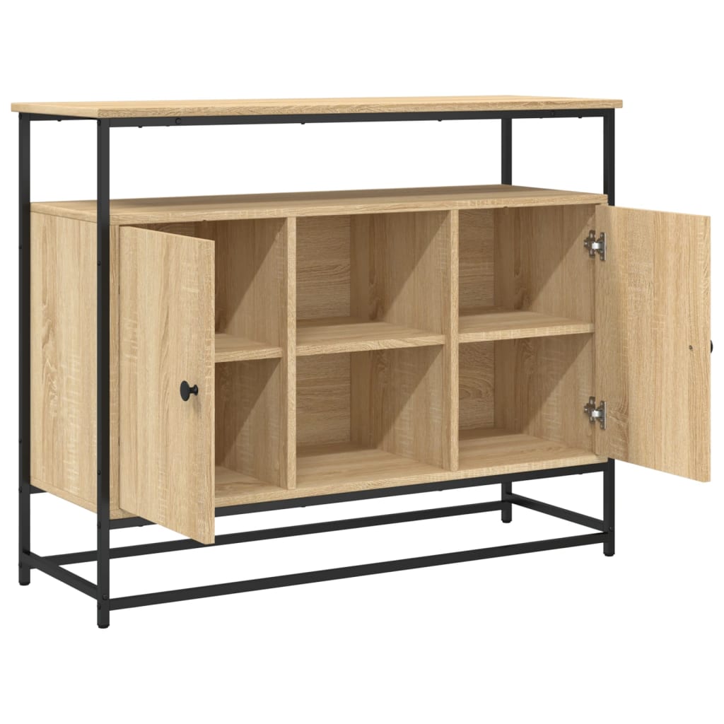 skænk 100x35x80 cm konstrueret træ sonoma-eg