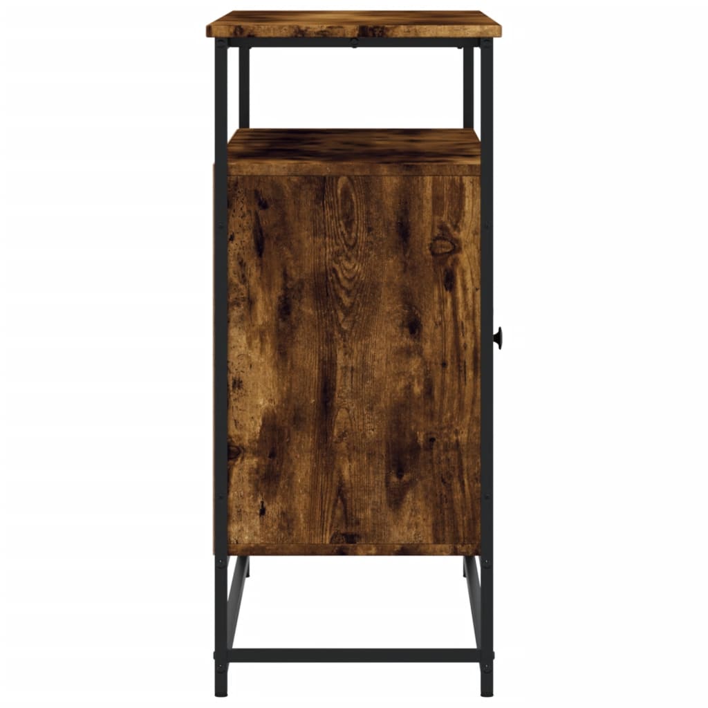 skænk 100x35x80 cm konstrueret træ røget egetræsfarve