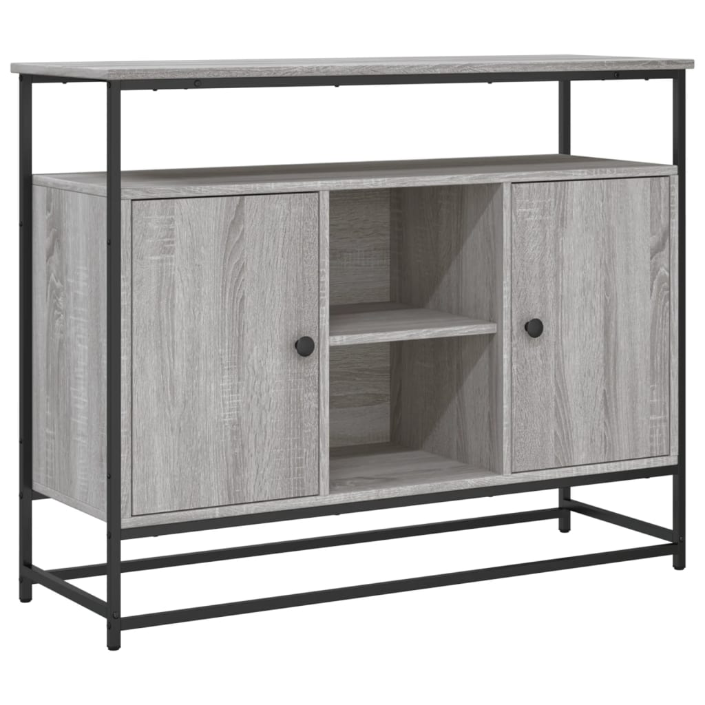 skænk 100x35x80 cm konstrueret træ grå sonoma-eg
