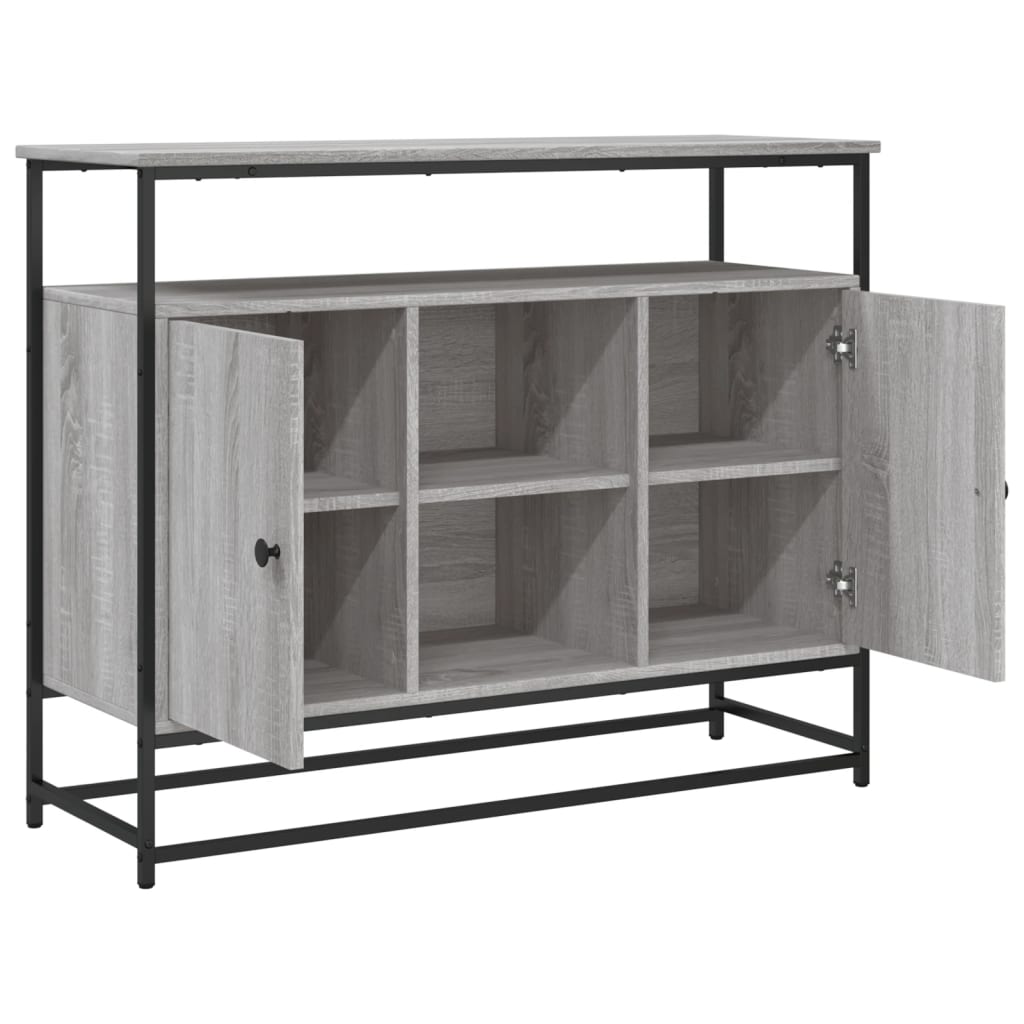 skænk 100x35x80 cm konstrueret træ grå sonoma-eg