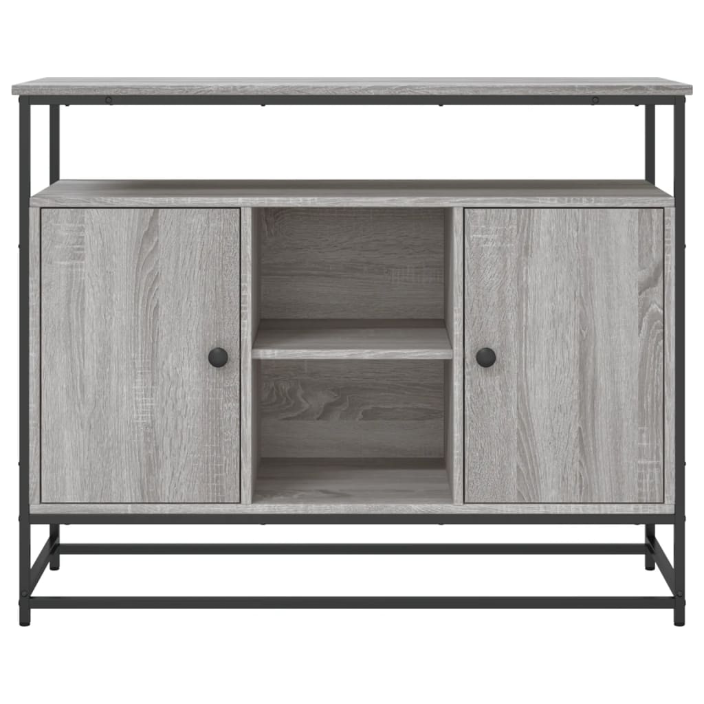 skænk 100x35x80 cm konstrueret træ grå sonoma-eg