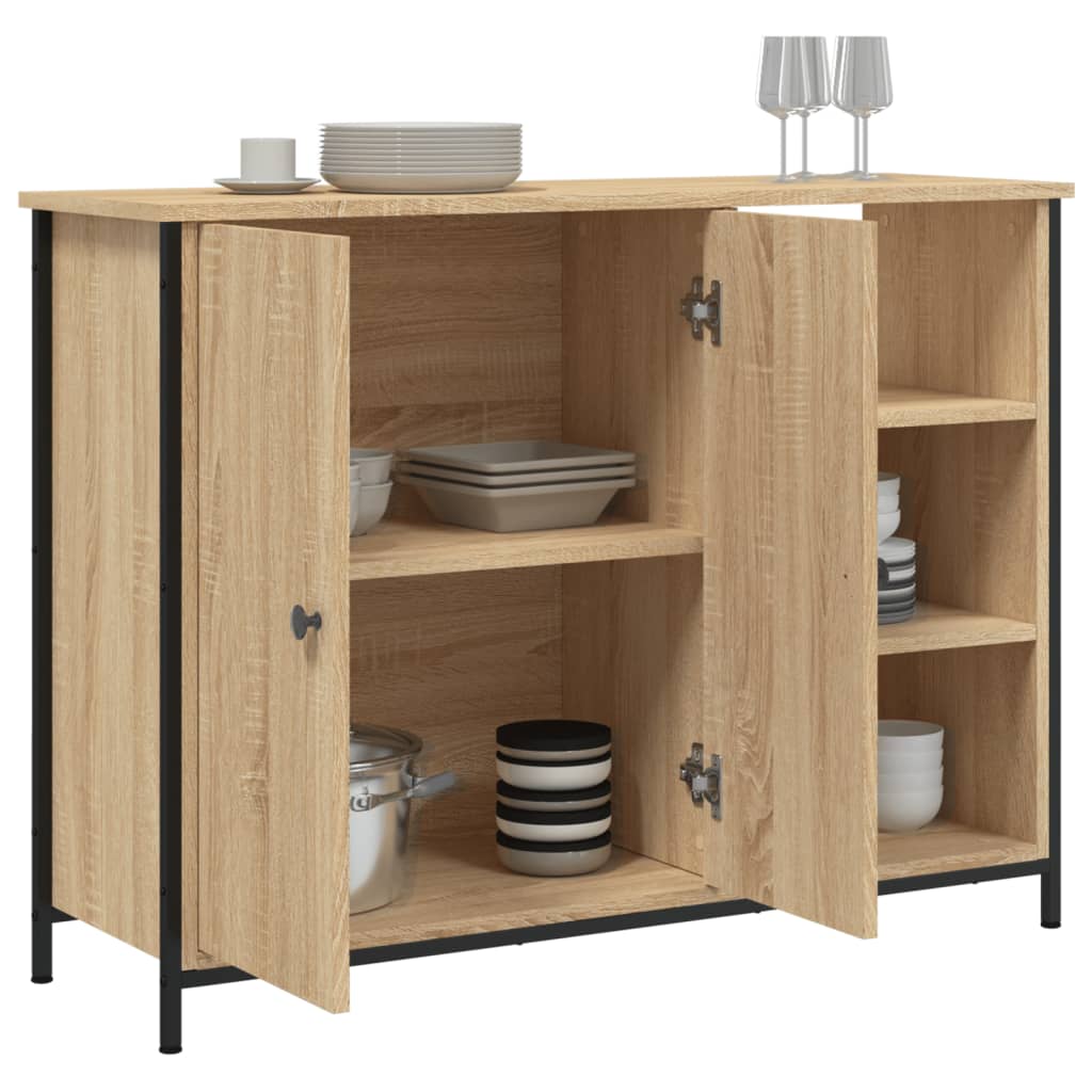 skænk 100x33x75 cm konstrueret træ sonoma-eg