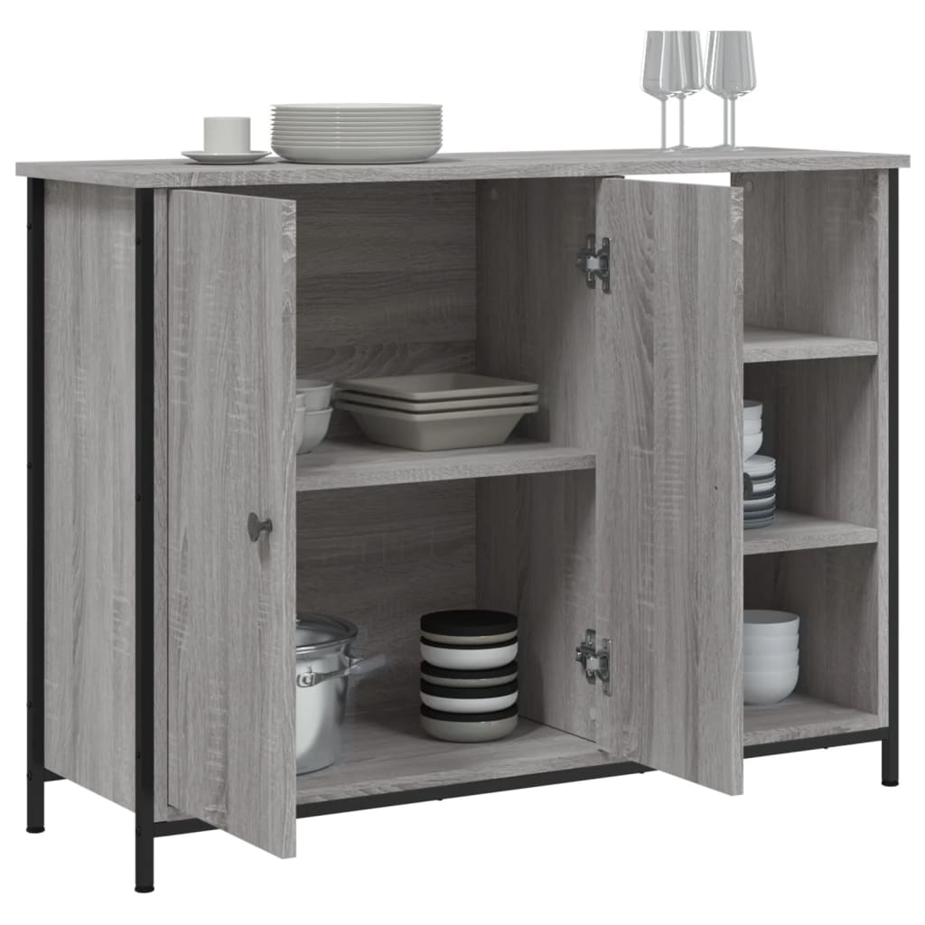 skænk 100x33x75 cm konstrueret træ grå sonoma-eg