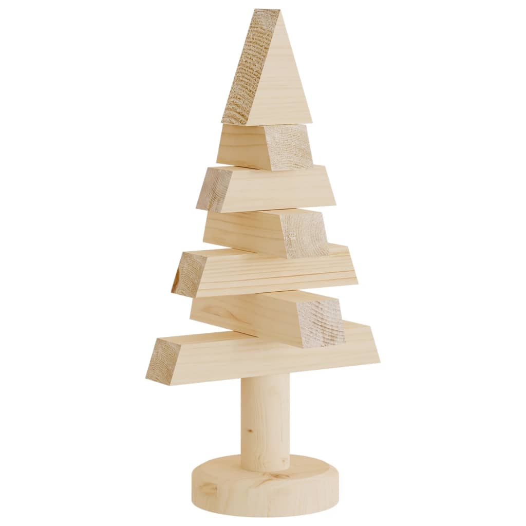 dekorative juletræer 2 stk. 30 cm massivt fyrretræ