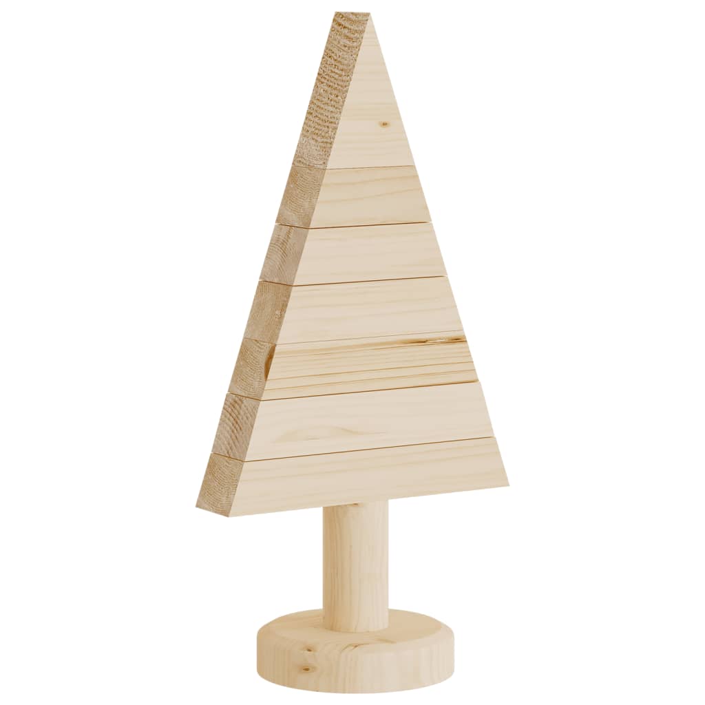 dekorative juletræer 2 stk. 30 cm massivt fyrretræ