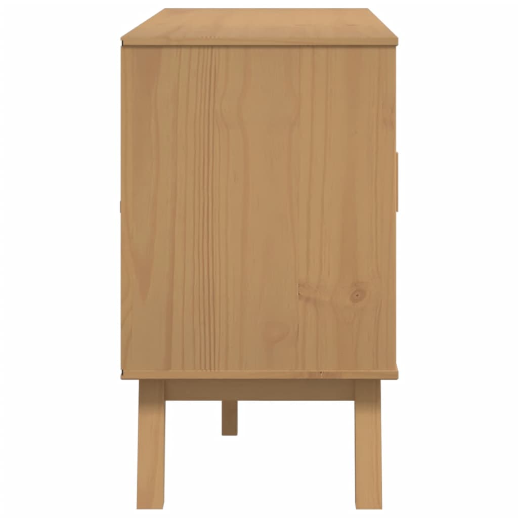 skænk OLDEN 114x43x73,5 cm massivt fyrretræ brun