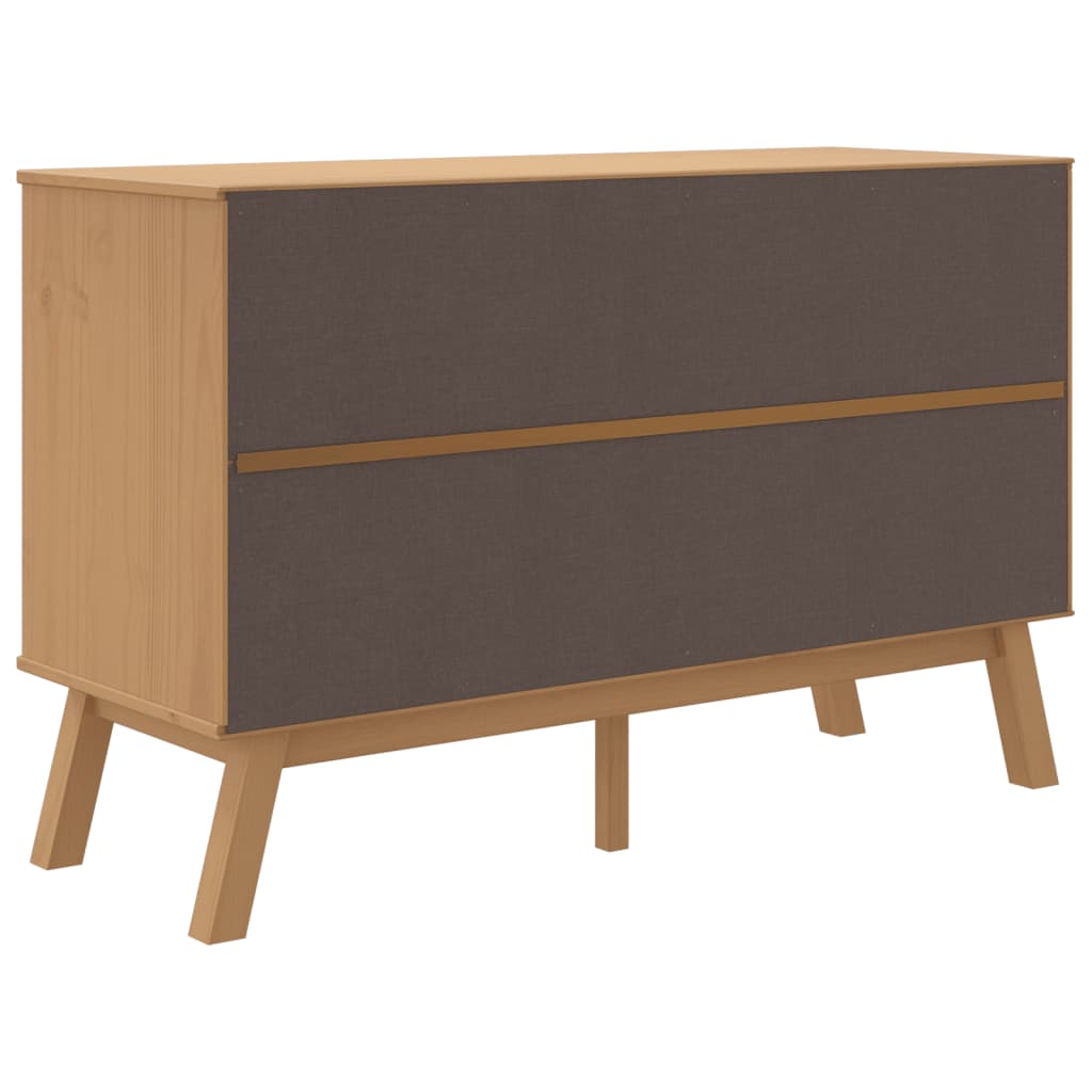 skænk OLDEN 114x43x73,5 cm massivt fyrretræ brun