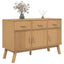 skænk OLDEN 114x43x73,5 cm massivt fyrretræ brun