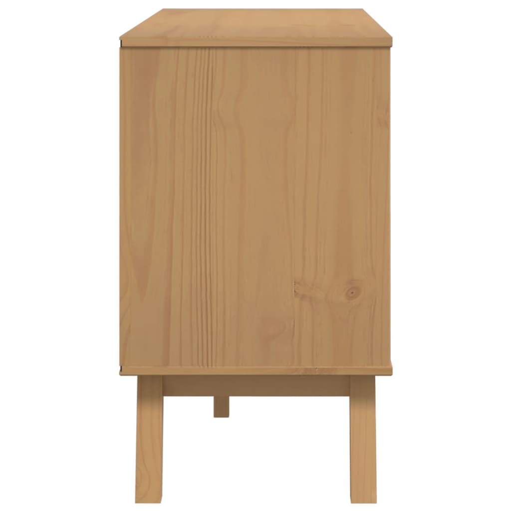 skænk OLDEN 114x43x73,5 cm massivt fyrretræ brun