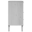 kommode SENJA rattanlook 80x40x80 cm massivt fyrretræ hvid