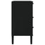 kommode SENJA rattanlook 80x40x80 cm massivt fyrretræ sort