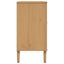 skænk SENJA 112x40x80 cm rattan-look massivt fyrretræ brun