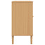 skænk SENJA 112x40x80 cm rattan-look massivt fyrretræ brun