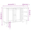 skænk SENJA 112x40x80 cm rattan-look massivt fyrretræ brun