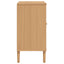 skænk SENJA 80x40x80 cm rattan-look massivt fyrretræ brun