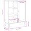 skænk SENJA 90x40x112 cm rattan-look massivt fyrretræ hvid