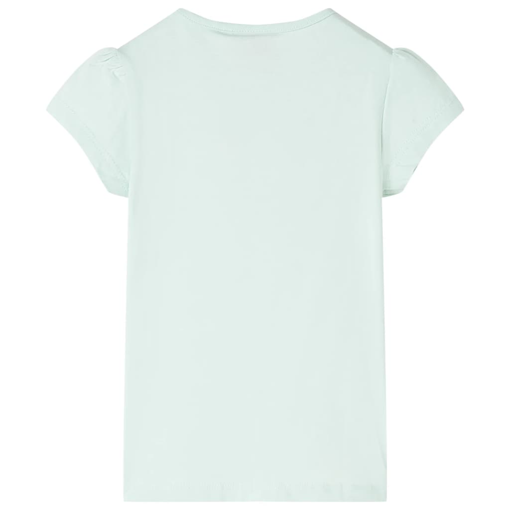T-shirt til børn str. 92 lys mintgrøn