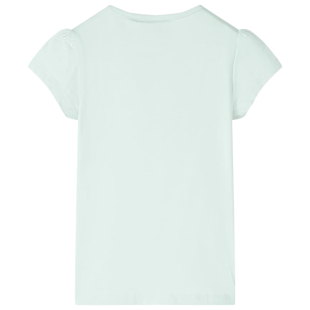 T-shirt til børn str. 116 lys mintgrøn