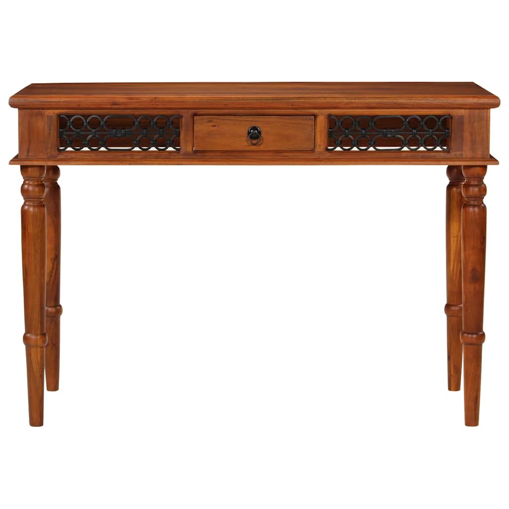 skrivebord med skuffe 110x50x76 cm massivt akacietræ