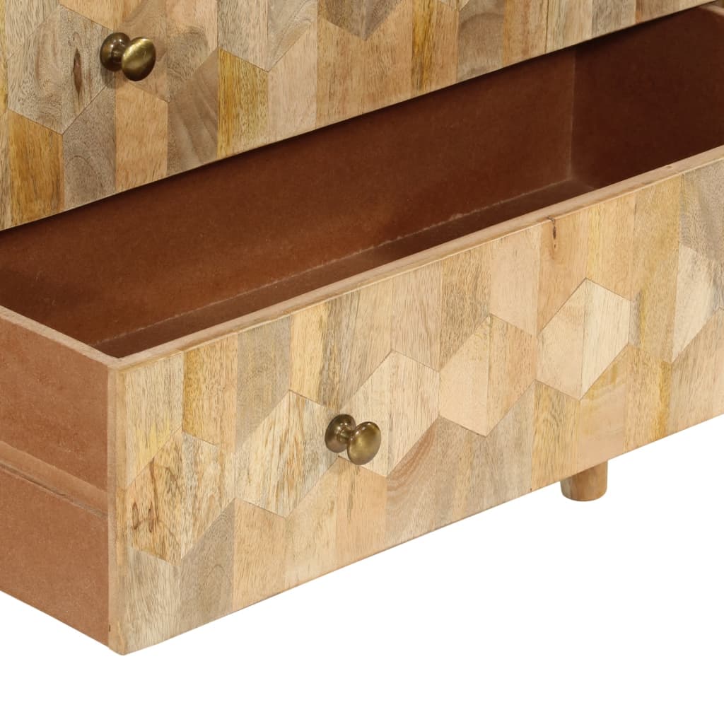 skuffeskab 70x35x70 cm massivt mangotræ