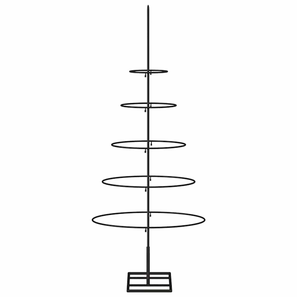 dekorativt juletræ 90 cm metal sort