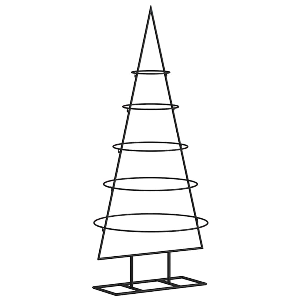 dekorativt juletræ 90 cm metal sort