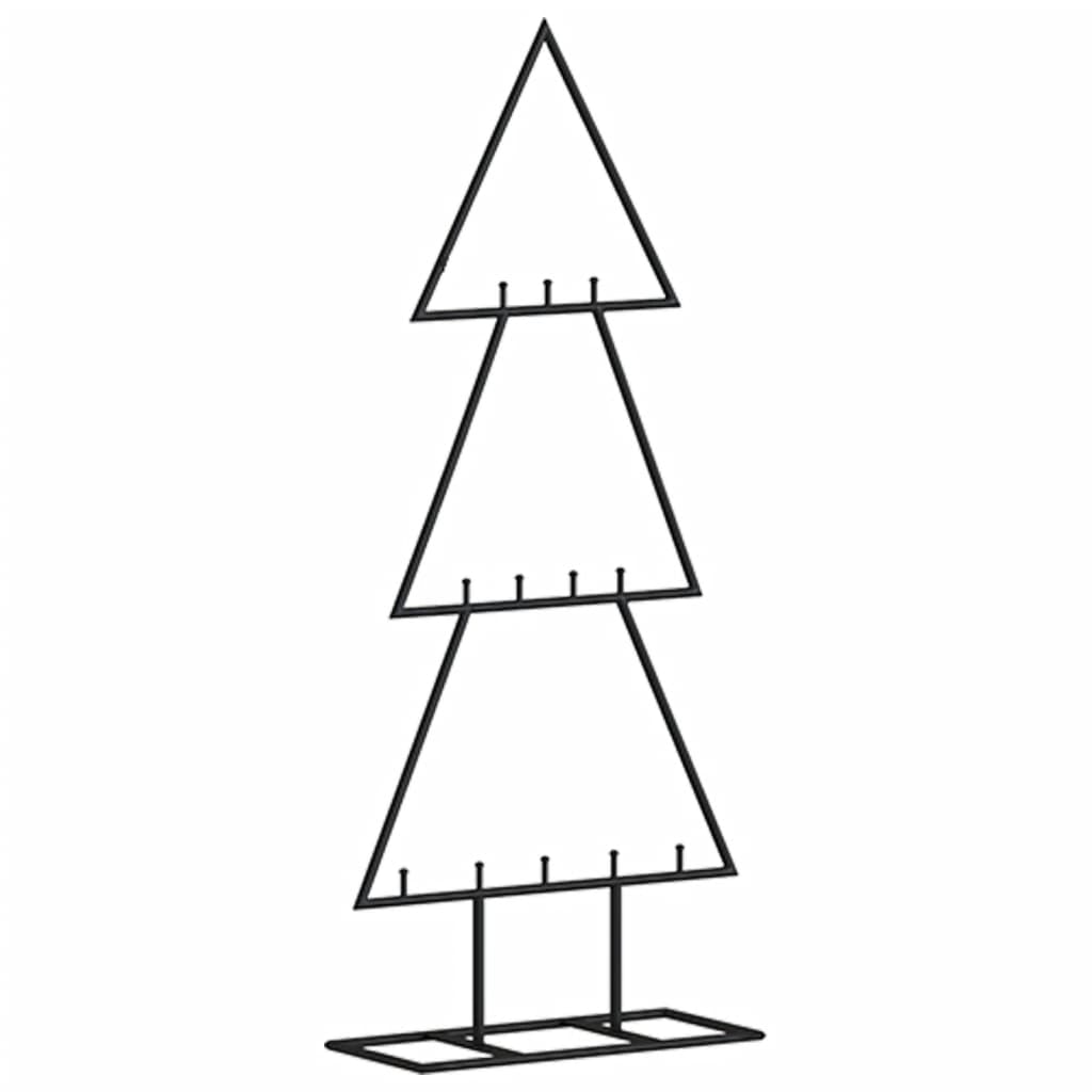 dekorativt juletræ 60 cm metal sort