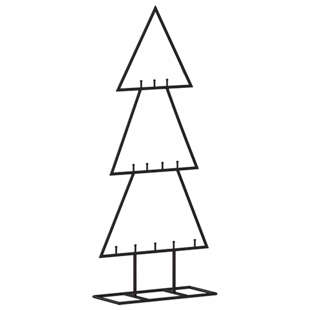 dekorativt juletræ 60 cm metal sort
