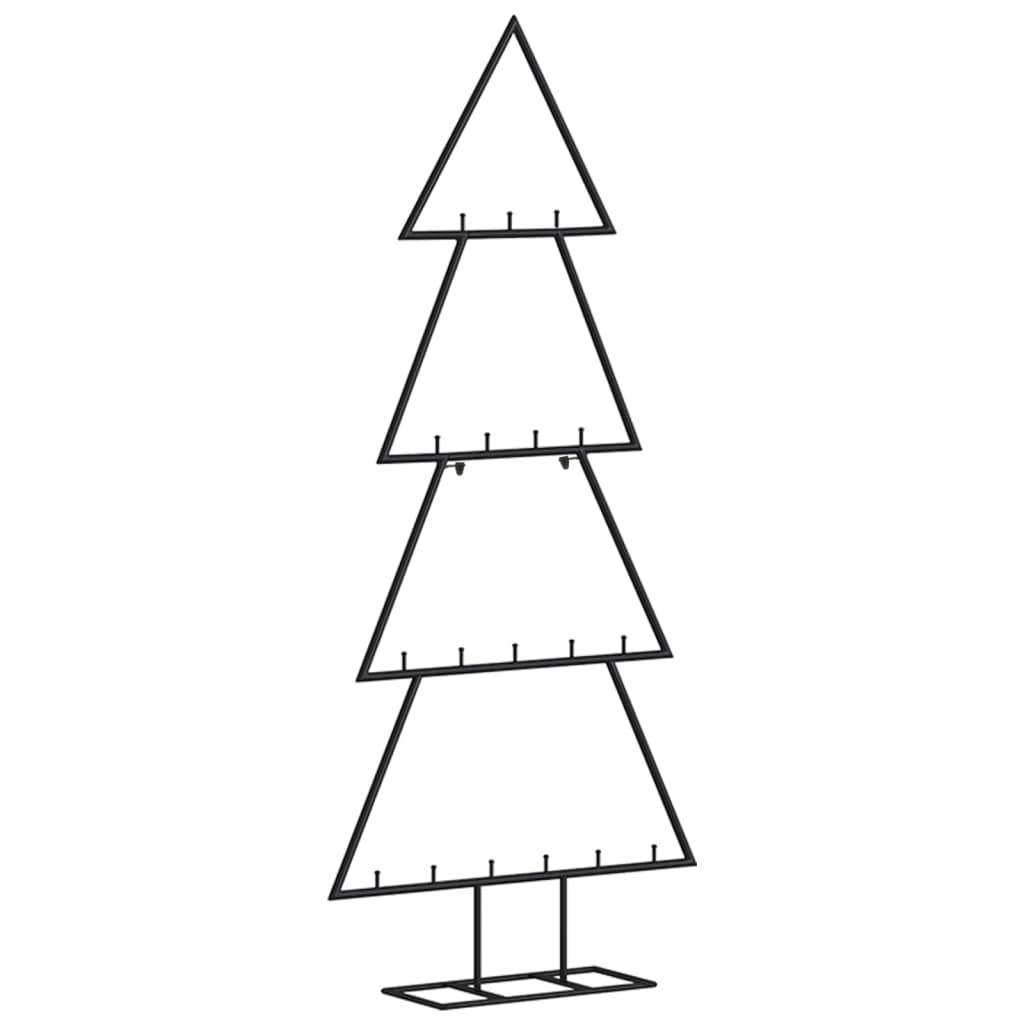 dekorativt juletræ 90 cm metal sort