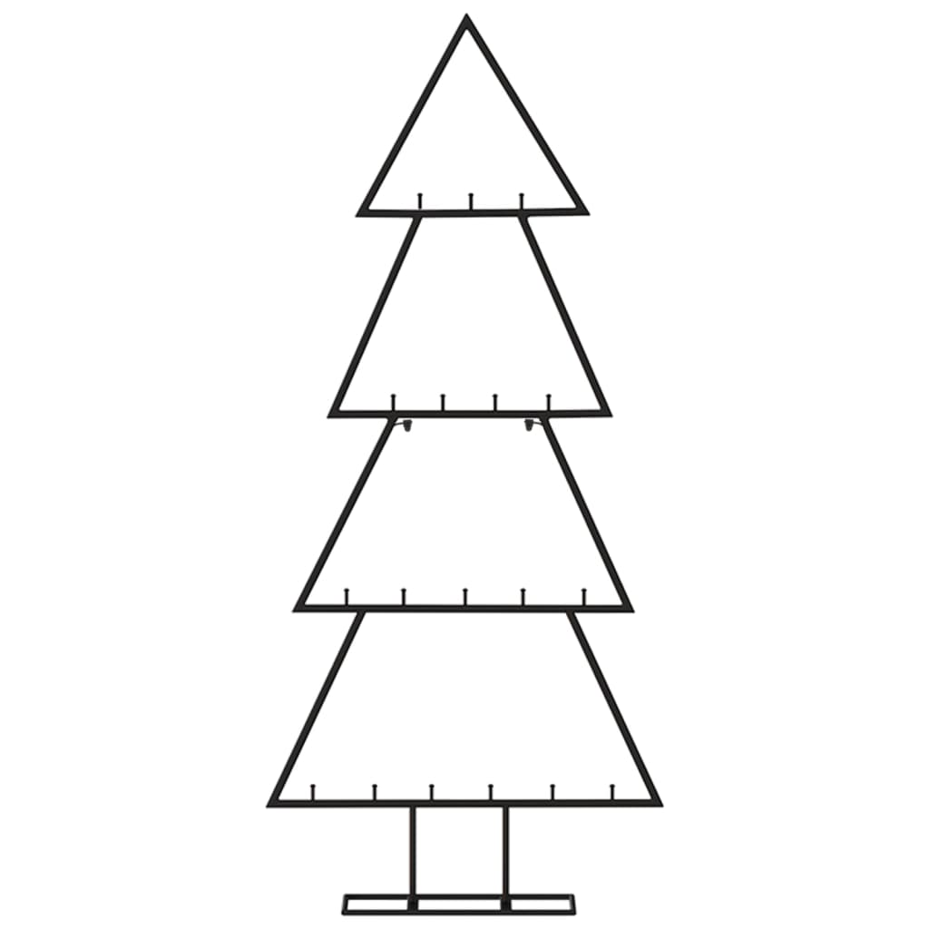 dekorativt juletræ 90 cm metal sort