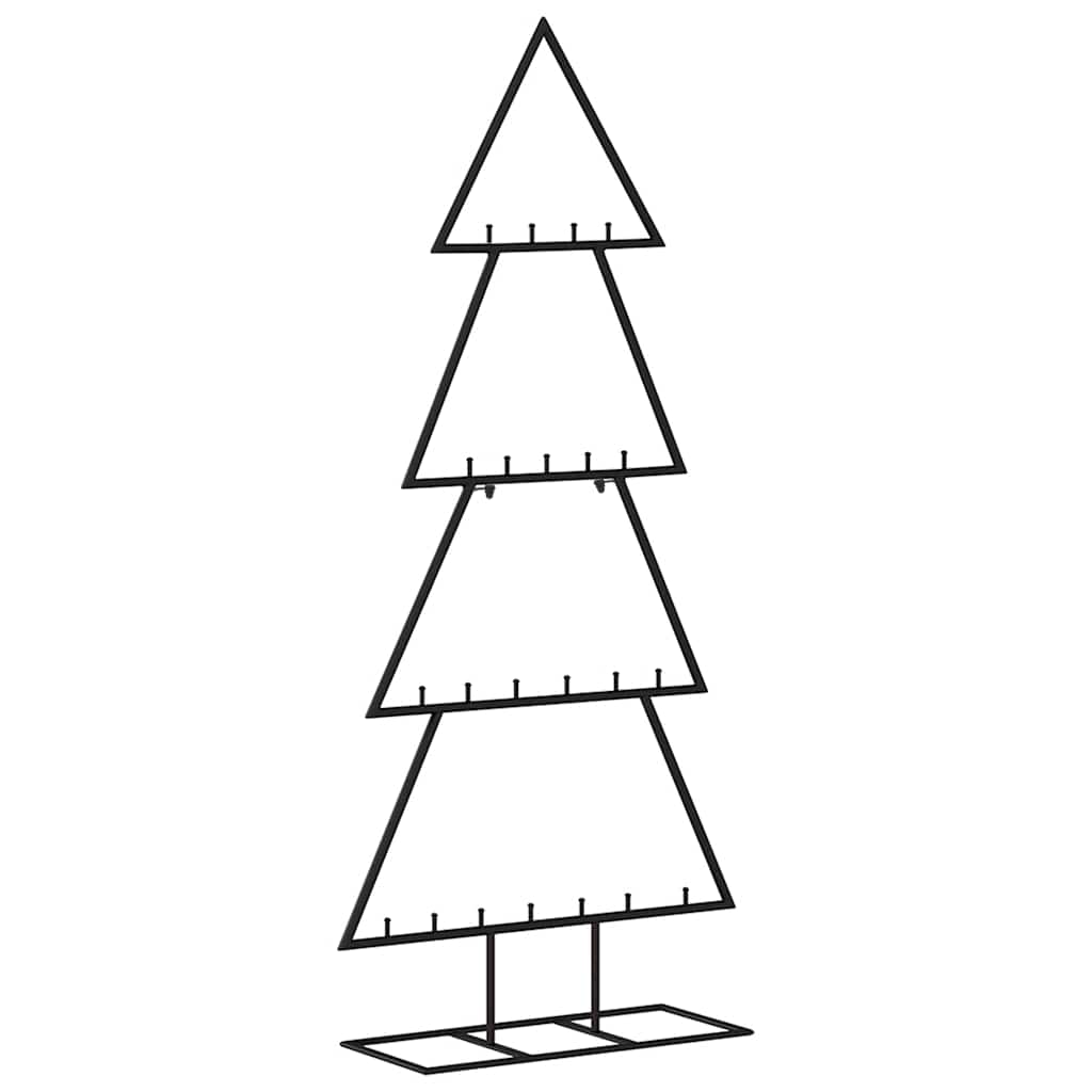 dekorativt juletræ 125 cm metal sort