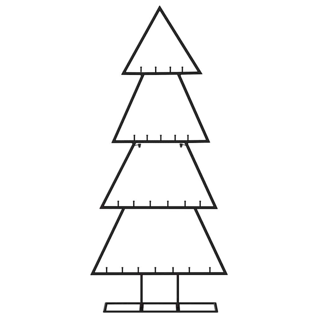 dekorativt juletræ 125 cm metal sort
