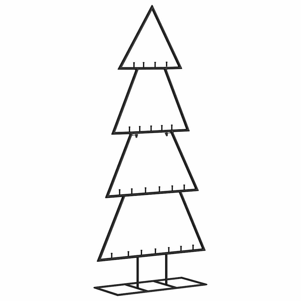 dekorativt juletræ 125 cm metal sort