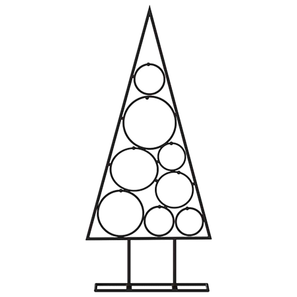 dekorativt juletræ 60 cm metal sort