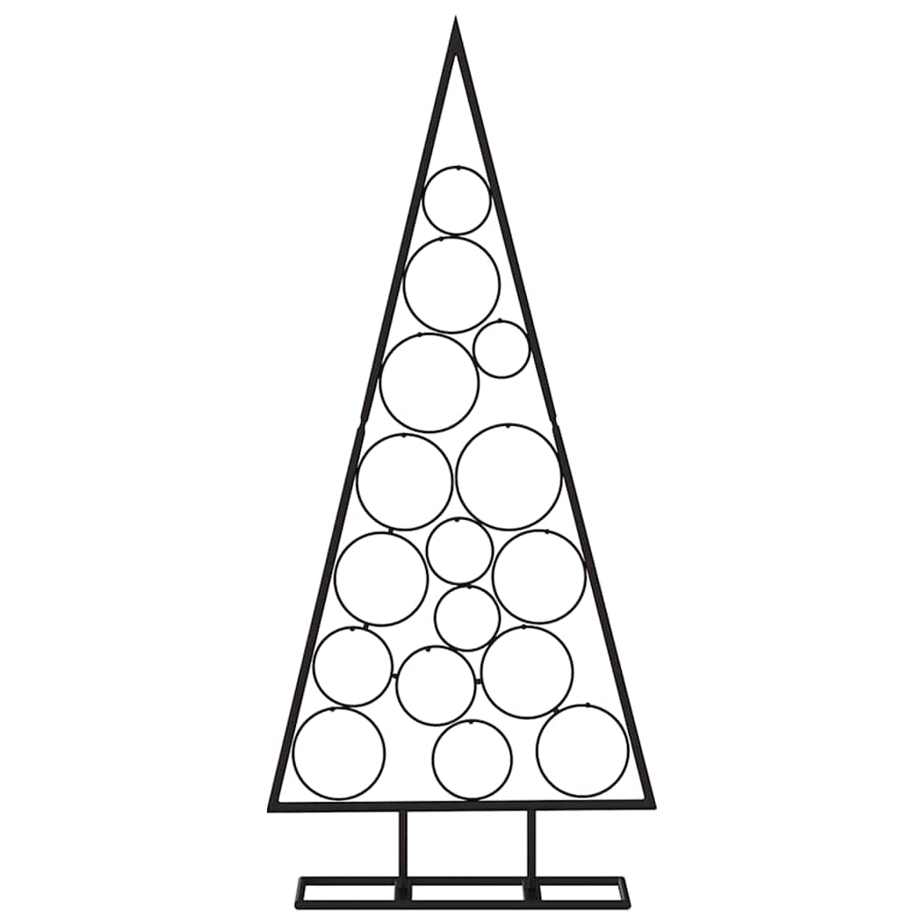dekorativt juletræ 125 cm metal sort