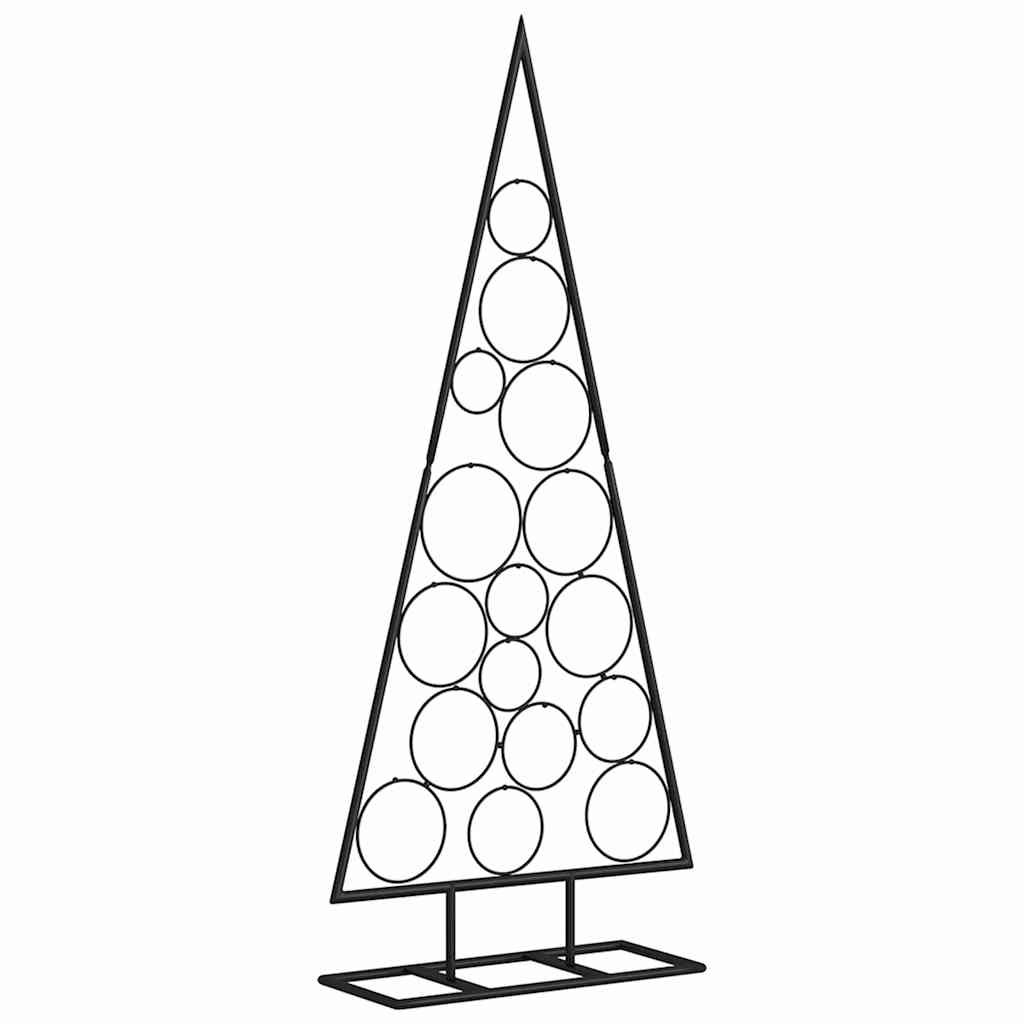 dekorativt juletræ 125 cm metal sort