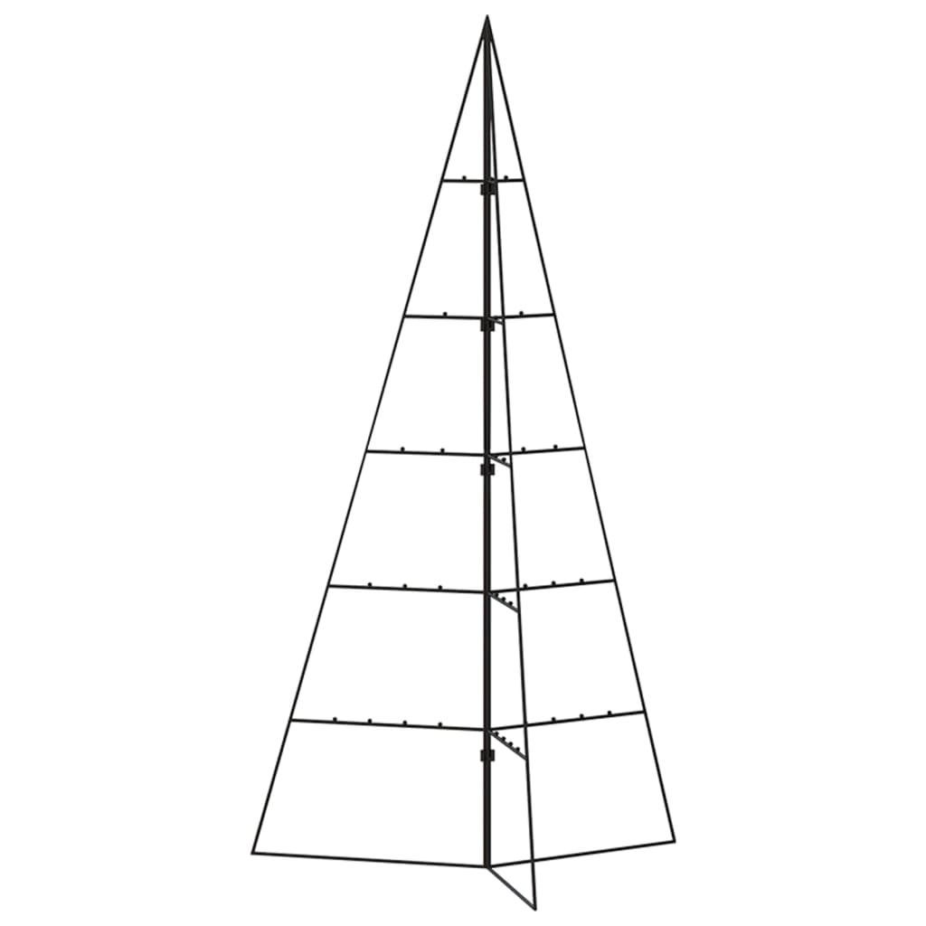 dekorativt juletræ 100 cm metal sort