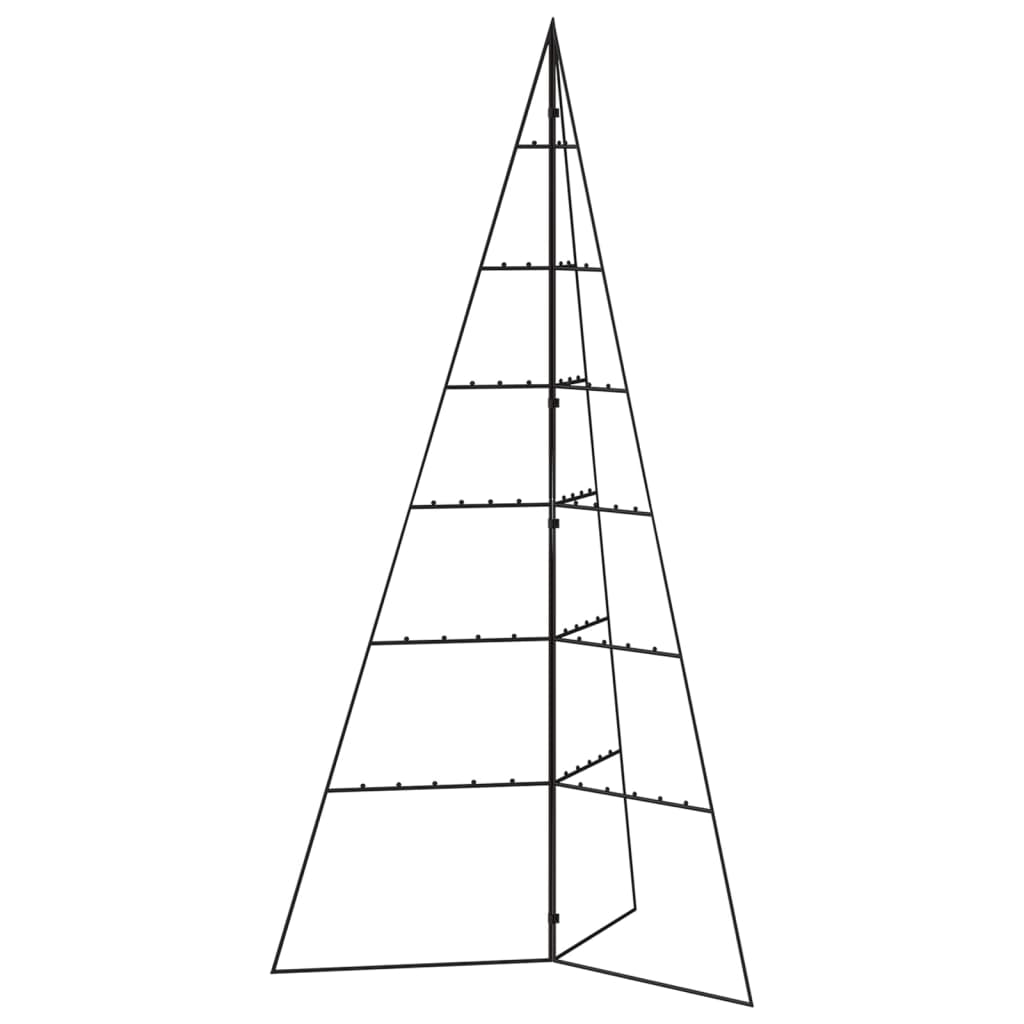 dekorativt juletræ 140 cm metal sort