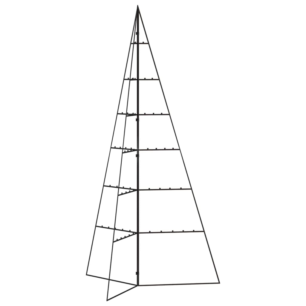 dekorativt juletræ 140 cm metal sort