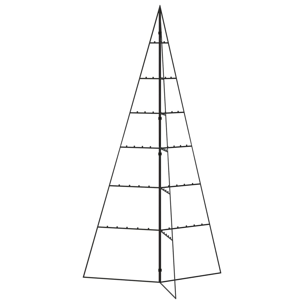 dekorativt juletræ 140 cm metal sort