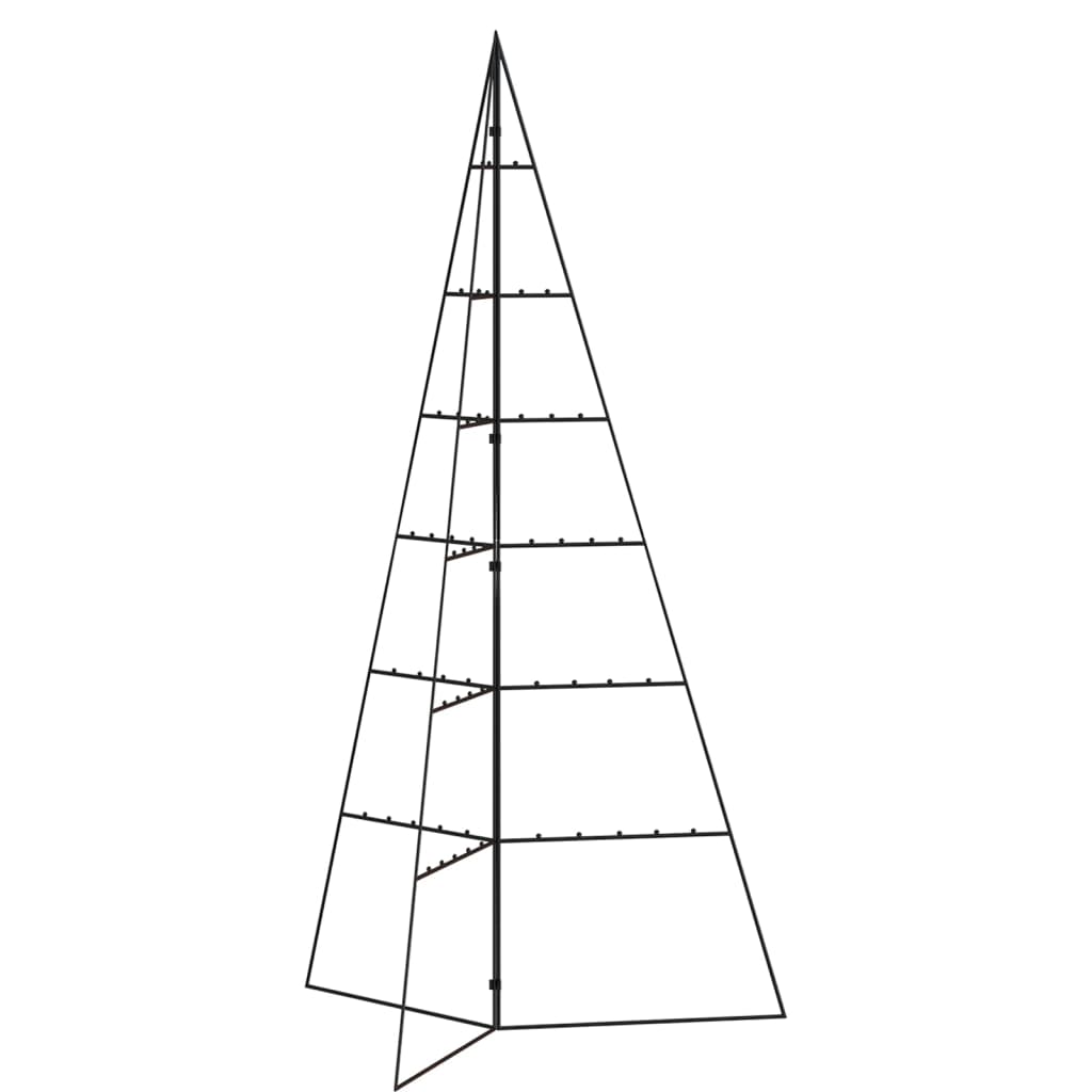 dekorativt juletræ 140 cm metal sort