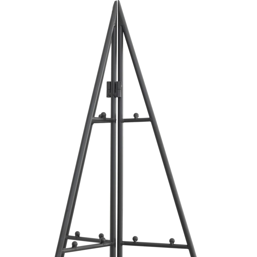 dekorativt juletræ 140 cm metal sort
