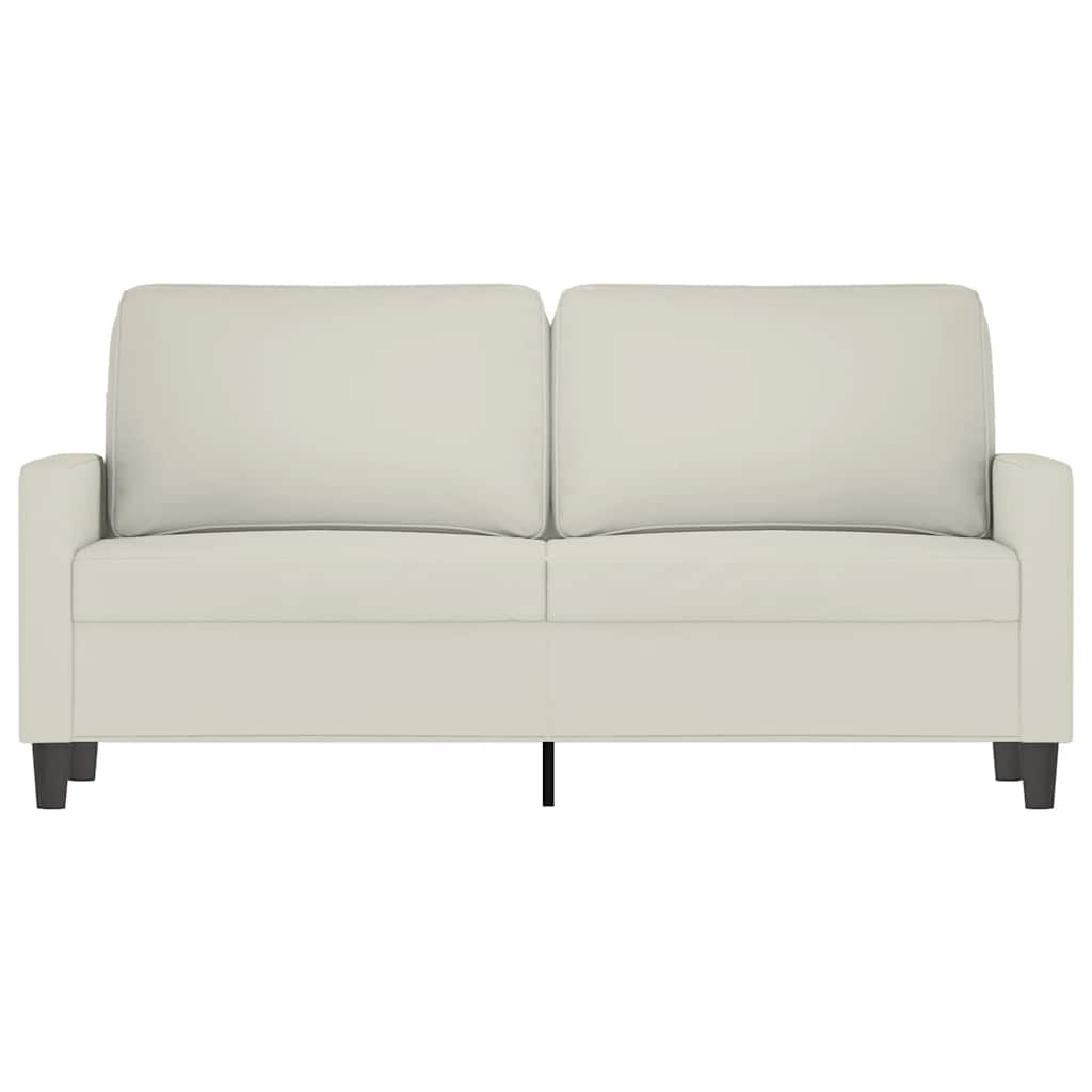 2-personers sofa 140 cm velour cremefarvet