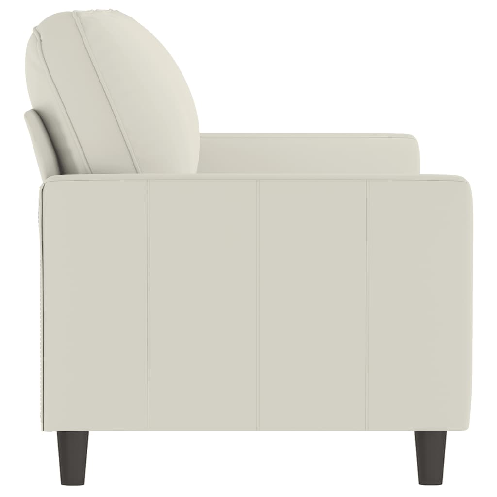 2-personers sofa 140 cm velour cremefarvet